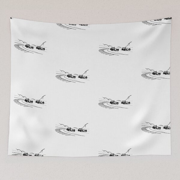 Item preview, Two race cars speeding through a sharp curve on a racetrack_29_side view designed and sold by Aariq.