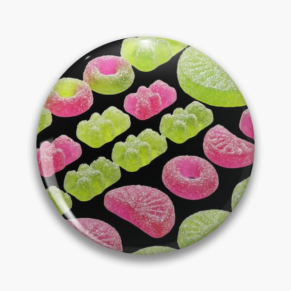 Item preview, Pink & Lime Green Sour Gummy Candy Pattern - "Forbidden Snacks" designed and sold by SavinMercantile.
