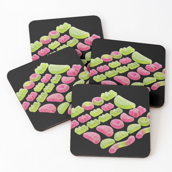 Item preview, Pink & Lime Green Sour Gummy Candy Pattern - "Forbidden Snacks" designed and sold by SavinMercantile.