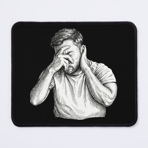 Item preview, Man with Headache and Neck Pain designed and sold by Naux | Design & Illustration.