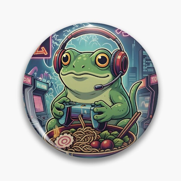 Item preview, Game Kaeru Ramen Frog Gamer designed and sold by FemmeForge.