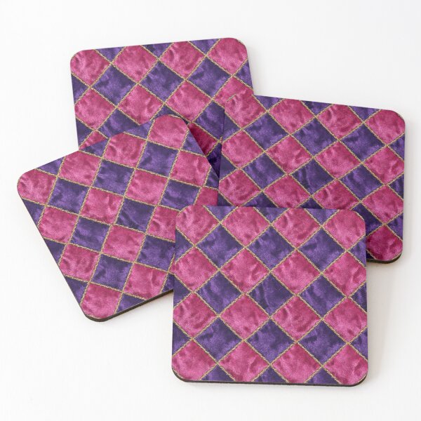 Item preview, Royal Purple & Magenta Velvet Harlequin Pattern - Clowncore Aesthetic designed and sold by SavinMercantile.