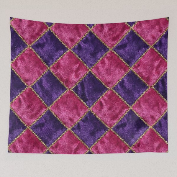 Item preview, Royal Purple & Magenta Velvet Harlequin Pattern - Clowncore Aesthetic designed and sold by SavinMercantile.