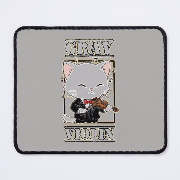 Item preview, Gray​ cat​ Violin​ designed and sold by DigitalArtTK.