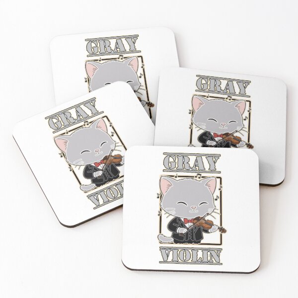 Item preview, Gray​ cat​ Violin​ designed and sold by DigitalArtTK.