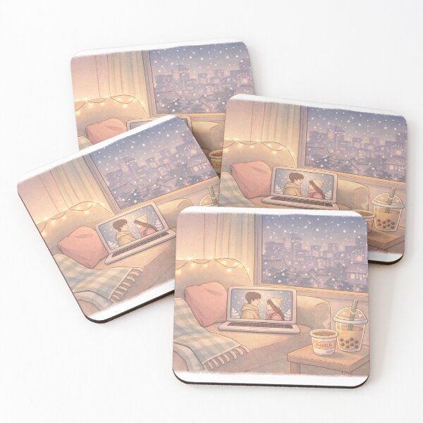 Item preview, Cozy K-Drama Night in Seoul | Winter K-Drama Aesthetic Illustration designed and sold by Soft Seoul Studio.