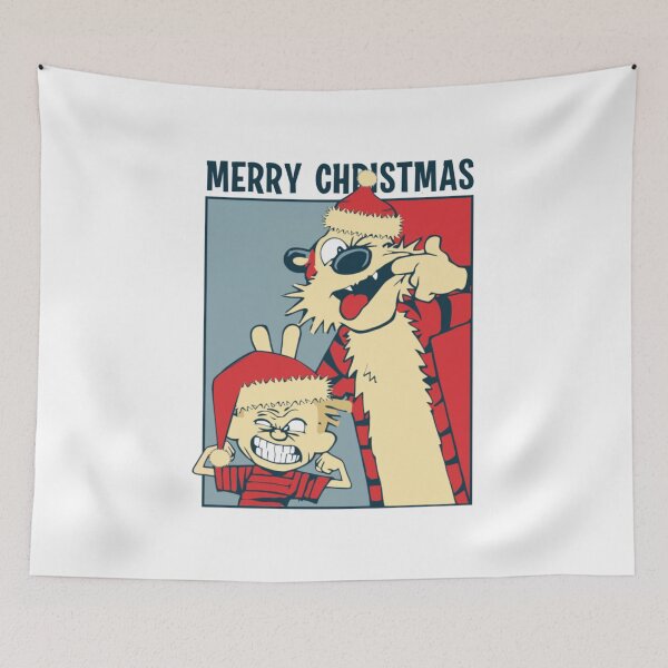 Item preview, Calvin And Hobbes Merry Christmas Sticker designed and sold by jehllutkes.
