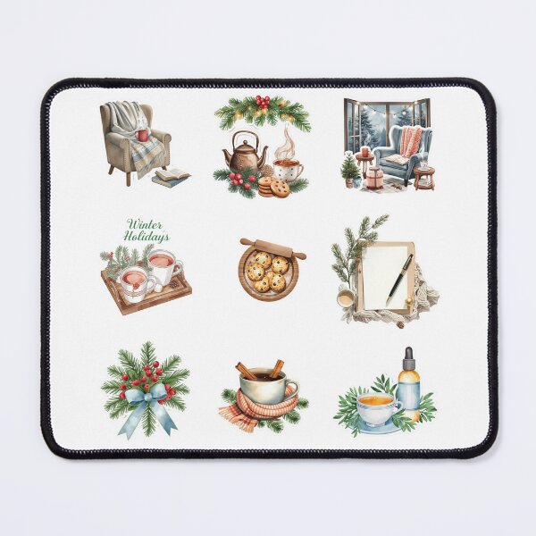 Item preview, Pack Winter Holidays Cozy Watercolor Stickers designed and sold by SoftyDesigns.