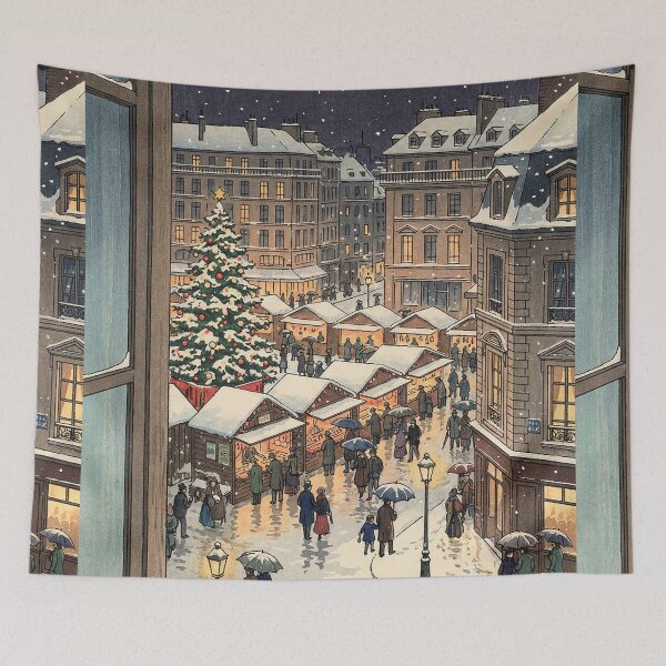 Item preview, Snowy Christmas in Nostalgic Paris designed and sold by Takeda-art.