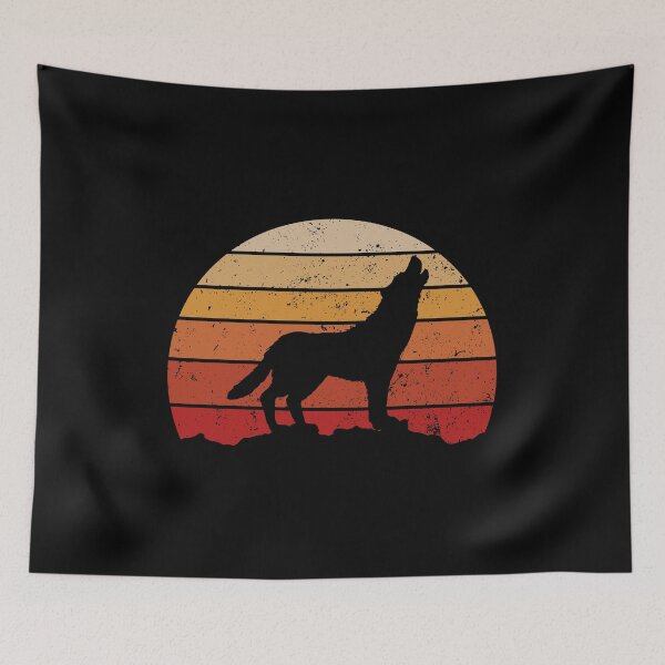 Item preview, Wolf Animal Lovers - Vintage Sunset Retro designed and sold by idalineverica.