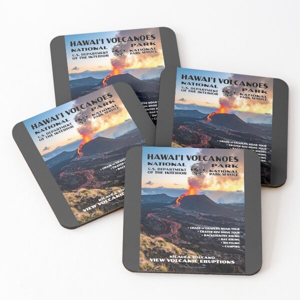 Item preview, Vintage WPA-Style Hawai‘i Volcanoes National Park Poster designed and sold by travelwitheric.