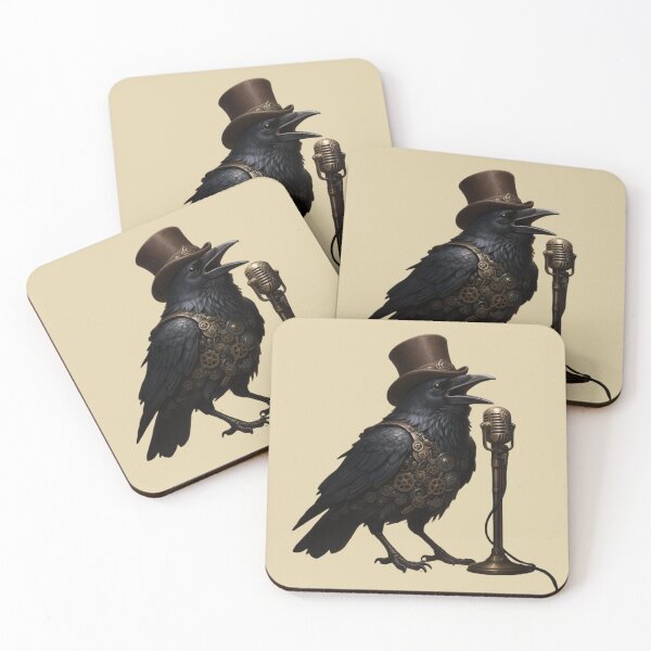 Item preview, Crooning Crow a Steampunk Singer designed and sold by Whimsical Art by Angela.