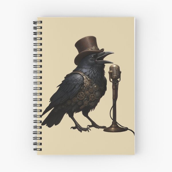 Item preview, Crooning Crow a Steampunk Singer designed and sold by Whimsical Art by Angela.