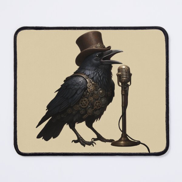 Item preview, Crooning Crow a Steampunk Singer designed and sold by Whimsical Art by Angela.