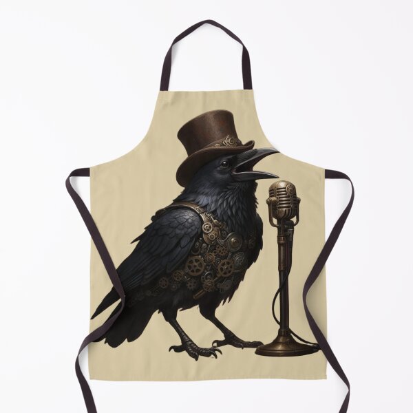 Item preview, Crooning Crow a Steampunk Singer designed and sold by Whimsical Art by Angela.