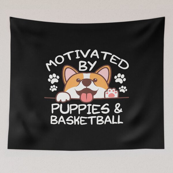 Item preview, Motivated By Puppies And Basketball Basketball Players designed and sold by JosephineCathy.