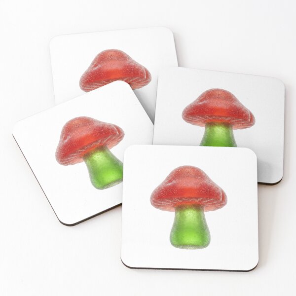 Item preview, Red & Green Sour Gummy Mushroom - Hyper-Realistic Candy Art designed and sold by SavinMercantile.