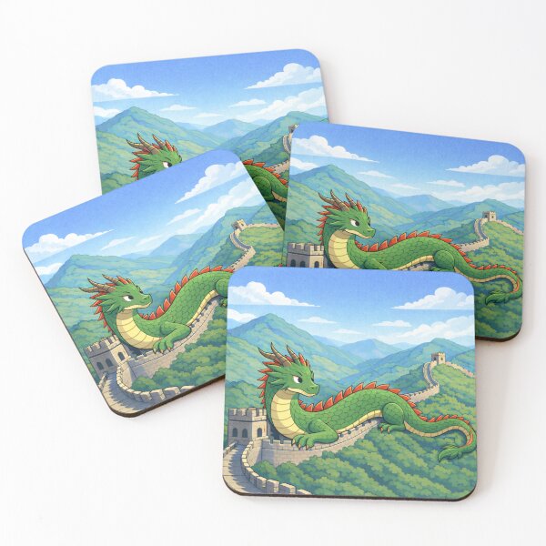 Item preview, Guardian Dragon of the Great Wall of China – Epic Fantasy Dragon Art designed and sold by EpicDragons-.