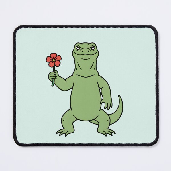 Item preview, Polite Monitor Lizard Giving Flowers Sticker  designed and sold by ChubbyGoong.