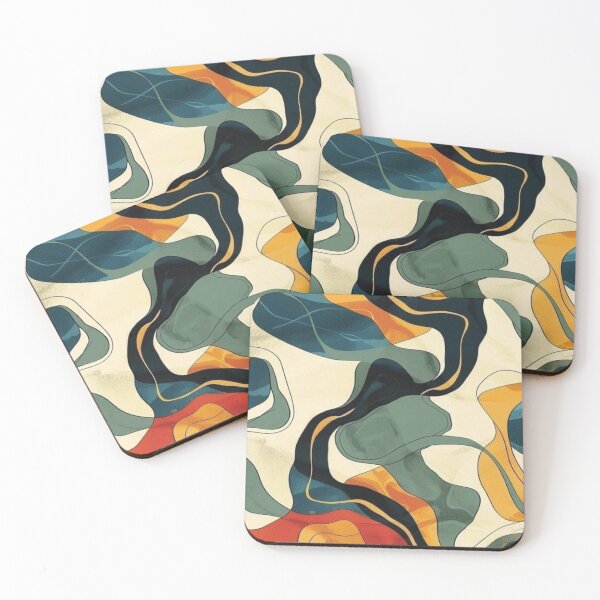 Item preview, Retro Groovy Liquid Marble Art Print designed and sold by weserscs.