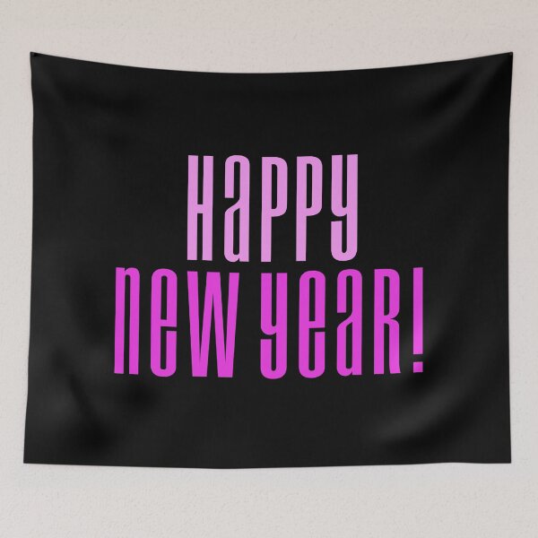 Item preview, Happy New Year! Pink Modern Condensed Typography  designed and sold by Memes N Lore .