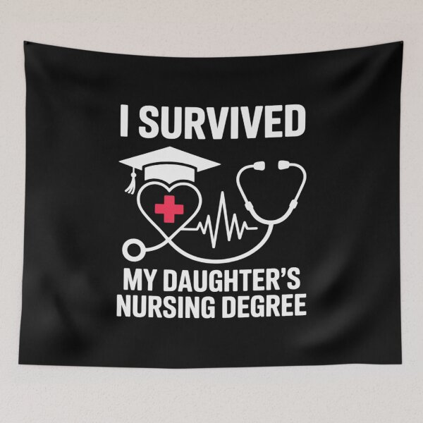 Item preview, I survived My Daughter's Nursing Degree, Proud Mom Dad Nurse designed and sold by VENOM0RIOT.