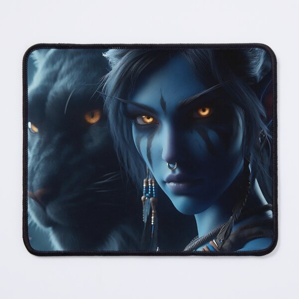 Item preview, Night Panther Elf designed and sold by GalleryBrisArt.