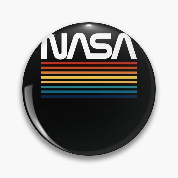 Item preview, Vintage Nerdy NASA Worm Logo Color Stripes Space Science Teacher White Text designed and sold by MathWare MathClips.