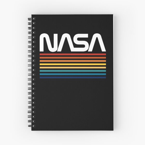 Item preview, Vintage Nerdy NASA Worm Logo Color Stripes Space Science Teacher White Text designed and sold by MathWare MathClips.