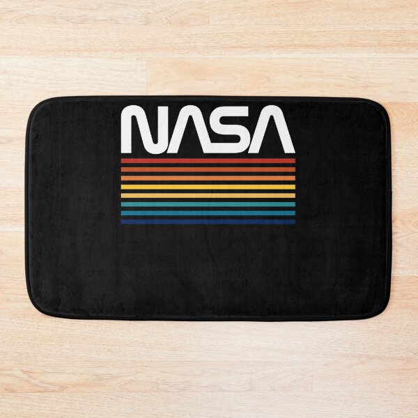Item preview, Vintage Nerdy NASA Worm Logo Color Stripes Space Science Teacher White Text designed and sold by MathWare MathClips.