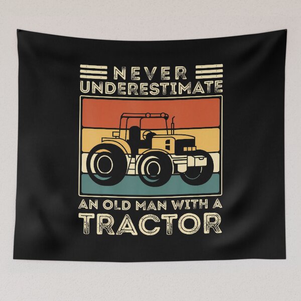 Item preview, Never Underestimate An Old Man With A Tractor Men Farmers designed and sold by reeneregen.