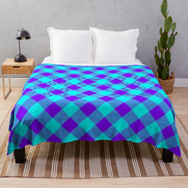 Item preview, Purple Retro Plaid Gingham - Abstract Geometric Shape Pattern - Gifts For Women designed and sold by RoyalStarsPatts.
