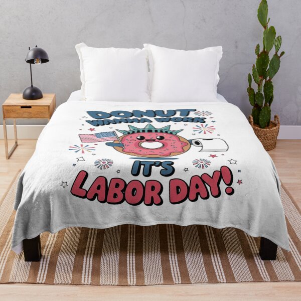 Item preview, Labor Day Funny Patriotic Donut Work Quote US Flag designed and sold by Rrettgison.
