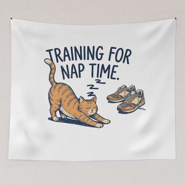 Item preview, training For Nap Time - Funny Anti-Cardio Workout Cat designed and sold by AdyKurniawan.