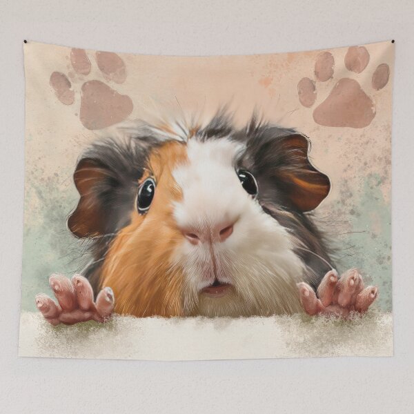 Item preview, Guinea Pig Peeking over Wall 01 designed and sold by Elisabeth Lucas.