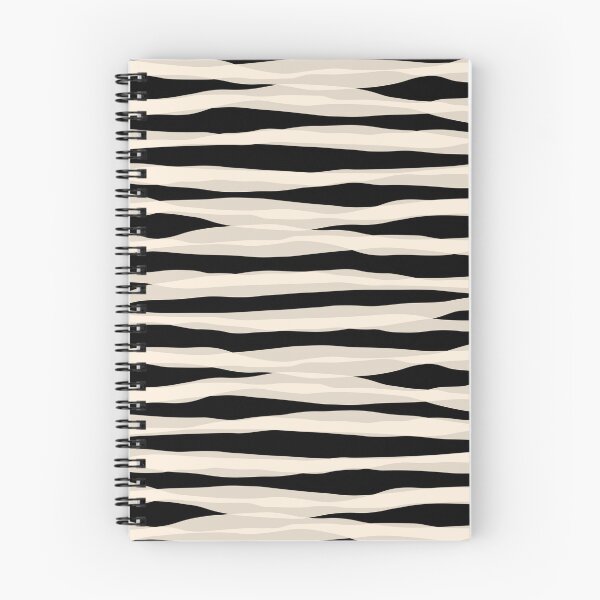 Item preview, Abstracted Organic Stripes Pattern in Black and Almond Cream designed and sold by kierkegaard.