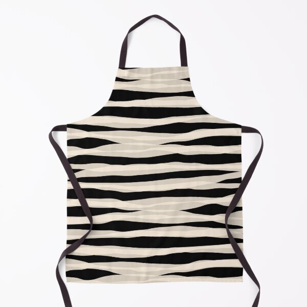 Item preview, Abstracted Organic Stripes Pattern in Black and Almond Cream designed and sold by kierkegaard.