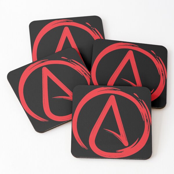 Item preview, Atheist Red A Circle Atheism Symbol designed and sold by MathWare MathClips.