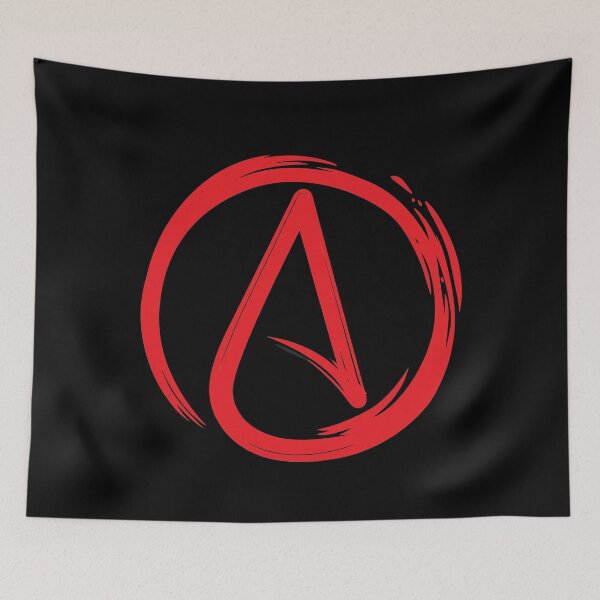 Item preview, Atheist Red A Circle Atheism Symbol designed and sold by MathWare MathClips.