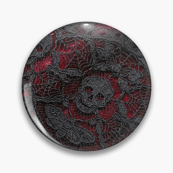 Item preview, Dark Romantic Red Velvet & Black Lace - Gothic Skull & Moth Texture designed and sold by SavinMercantile.