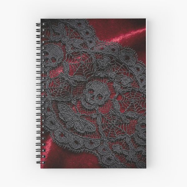 Item preview, Dark Romantic Red Velvet & Black Lace - Gothic Skull & Moth Texture designed and sold by SavinMercantile.