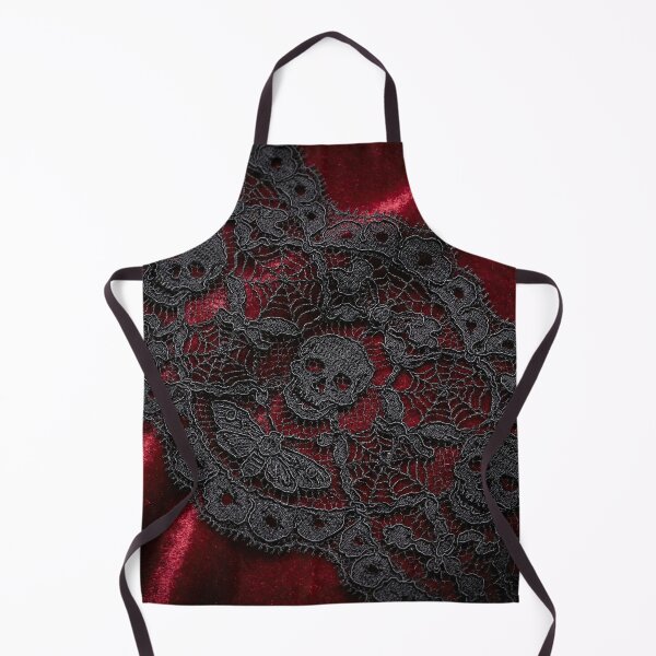 Item preview, Dark Romantic Red Velvet & Black Lace - Gothic Skull & Moth Texture designed and sold by SavinMercantile.