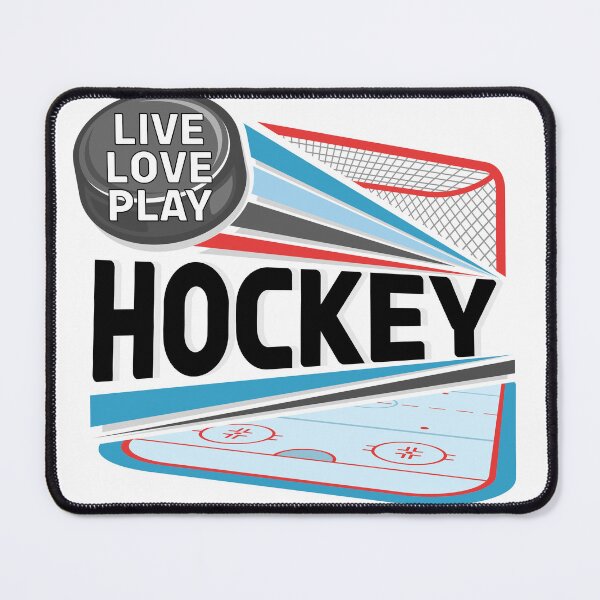 Item preview, Live...Love...Play...Hockey with image of net and ice surface designed and sold by CHASAcreative.