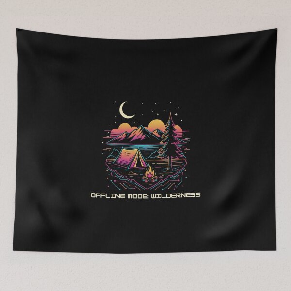 Item preview, Offline Mode: Wilderness – Neon Camping designed and sold by MJO80.