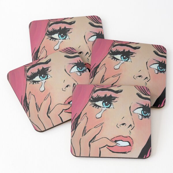 Item preview, Pink Pop Art Crying Comic Girl Grief designed and sold by Jane Ianniello.