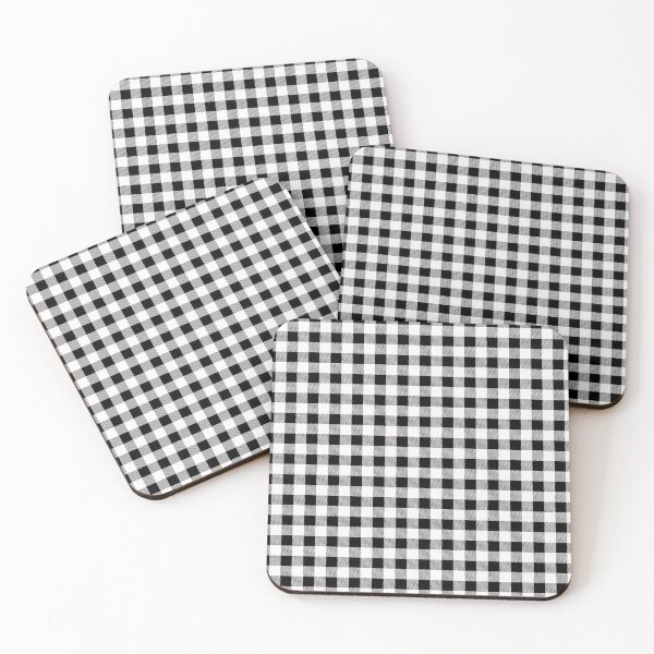 Item preview, Black And Whiter Checker Plaid Gingham - Abstract Geometric Shape Pattern - Secret Santa Gifts designed and sold by RoyalStarsPatts.