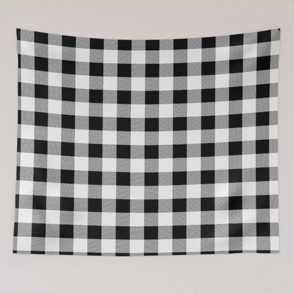 Item preview, Black And Whiter Checker Plaid Gingham - Abstract Geometric Shape Pattern - Secret Santa Gifts designed and sold by RoyalStarsPatts.