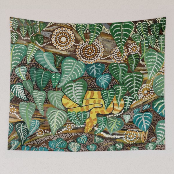 Item preview, Albino Python In The Rainforest designed and sold by Sandy lizard art.