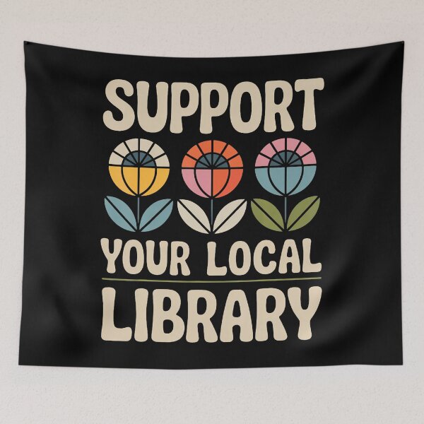 Item preview, Groovy Support Your Local Library designed and sold by ywoebvobzih31.