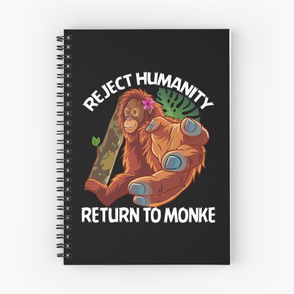 Item preview, Reject Humanity Return to Monke Orangutan Meme Evolution Funny  designed and sold by alltheprints.